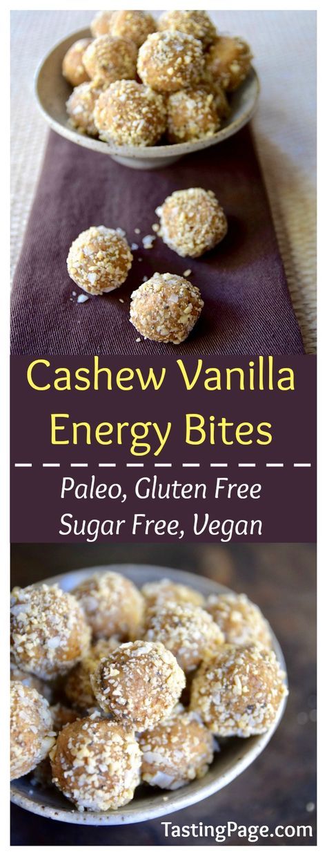 575 best energy bars and bites images on pinterest healthy paleo cashew vanilla energy bites vegan gluten free