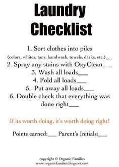 chore checklist
