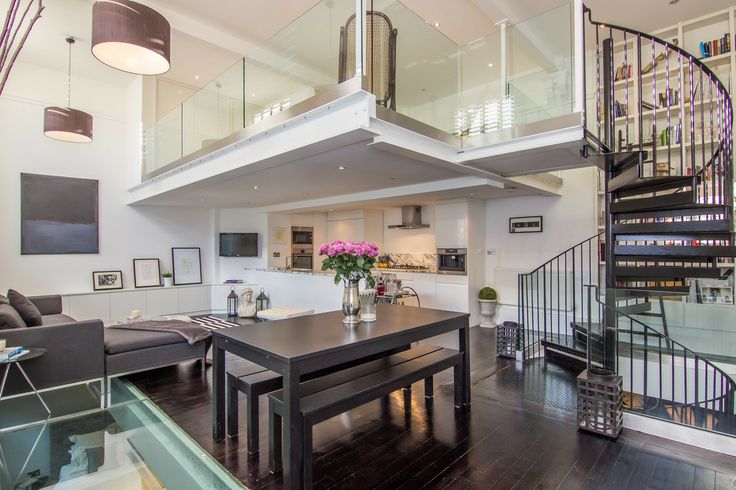 ein loft in london | loft wohnung, wendeltreppe und holzboden ein loft in london | loft wohnung, wendeltreppe und holzboden, Innenarchitektur ideen