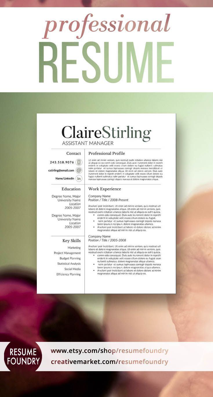 resume design modern resume template for purchase on etsy update