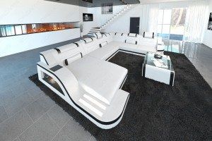 Luxury Sectional Sofa Detroit Xl Shaped White Black Modern Couch Luxury Sectional Sofa Detroit Xl Shaped White Black