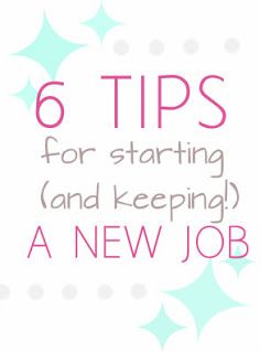 starting a new job tips