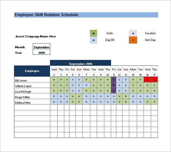 Rotating Shift Schedule Shift Schedule Schedule Template Work Schedule Maker