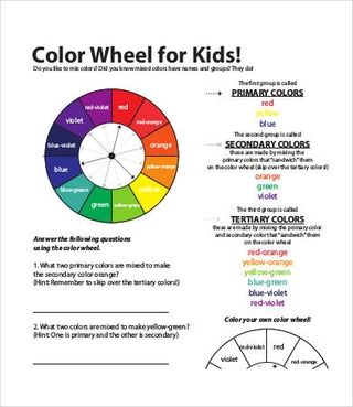 6 color wheel chart templates in 2020 charts for kids flower color wheel chart