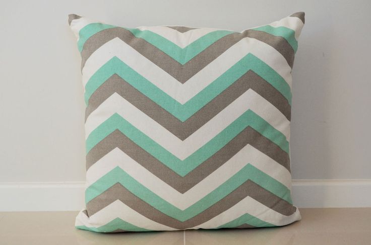 45cm x 45cm Lime Green and Teal Zagged Chevron Cushion Cover 45cm x 45cm Lime Green and Teal Zagged Chevron Cushion Cover