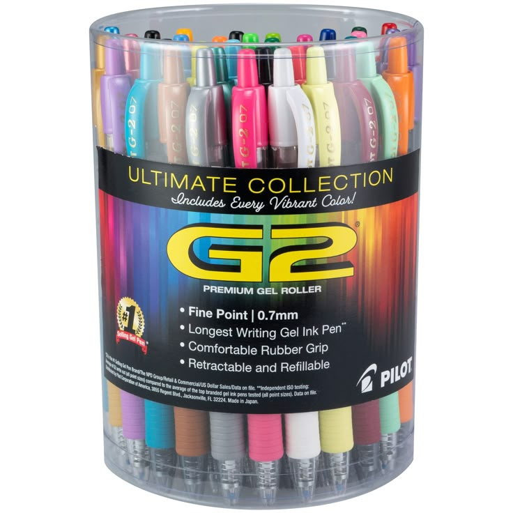 Premium Retractable Fine Point Gel Ink Rolling Ball Pens