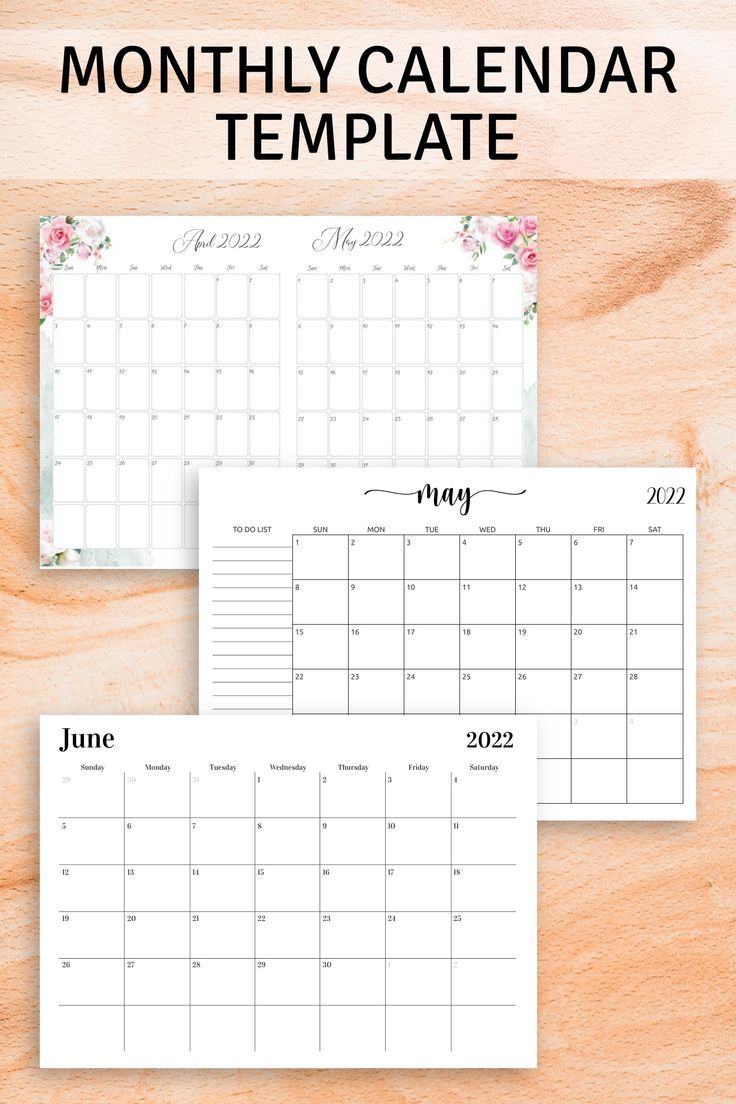 Monthly Calendar Template Planner Design Layout Monthly Planner Monthly Calendar Template Planner Design Layout Monthly Planner