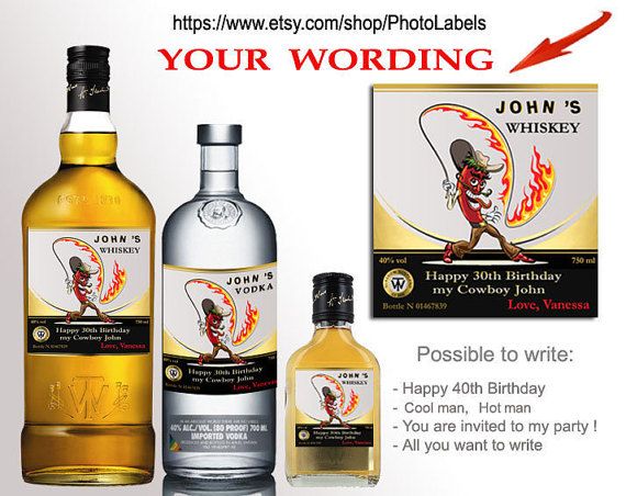 Funny bottle label personalized with photo for boyfriend, dad or boss. Cool gift for… | Birthday ...