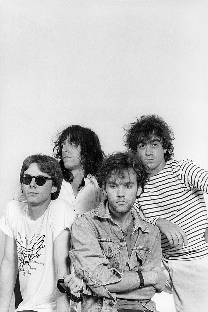 Photo of Michael STIPE and Mike MILLS and <b>REM</b> and Peter BUCK ...