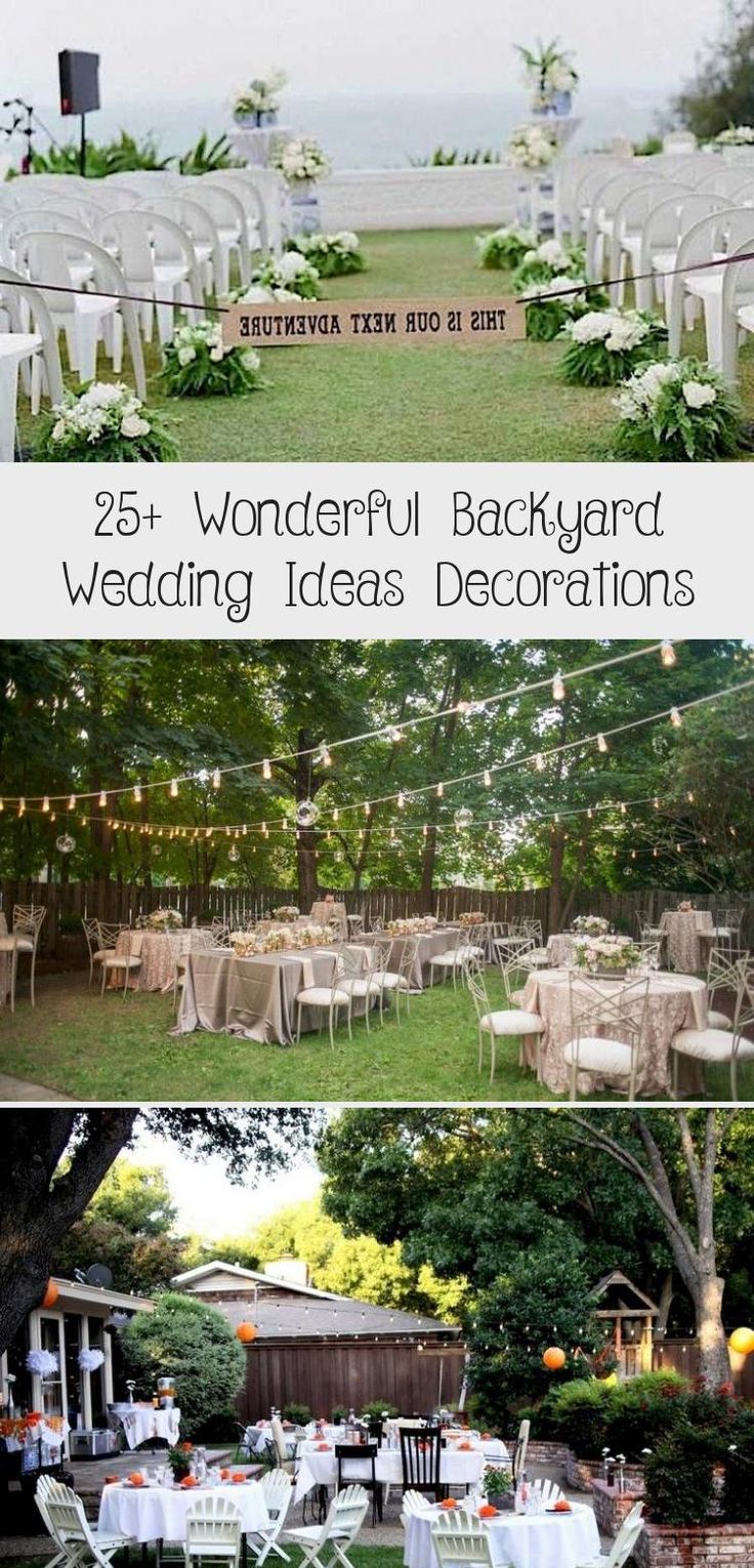 Jan 26, 2020 - 25+ Wonderful Backyard Wedding Ideas Decorations #backyardshed #backyardlandscaping #backyardplayhouse