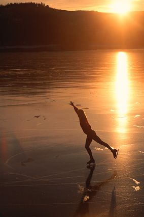 Image result for winter solitude – single skater on the lake inscribing circles
