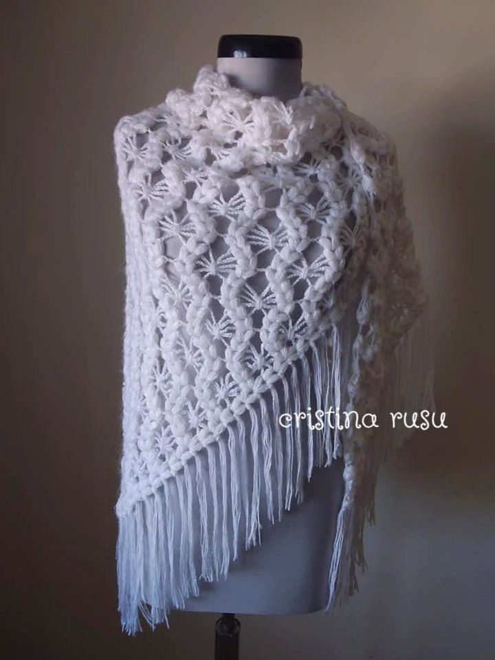Ladies LACY SHAWL KNITTING PATTERN 4 ply 160 cm x 75 cm