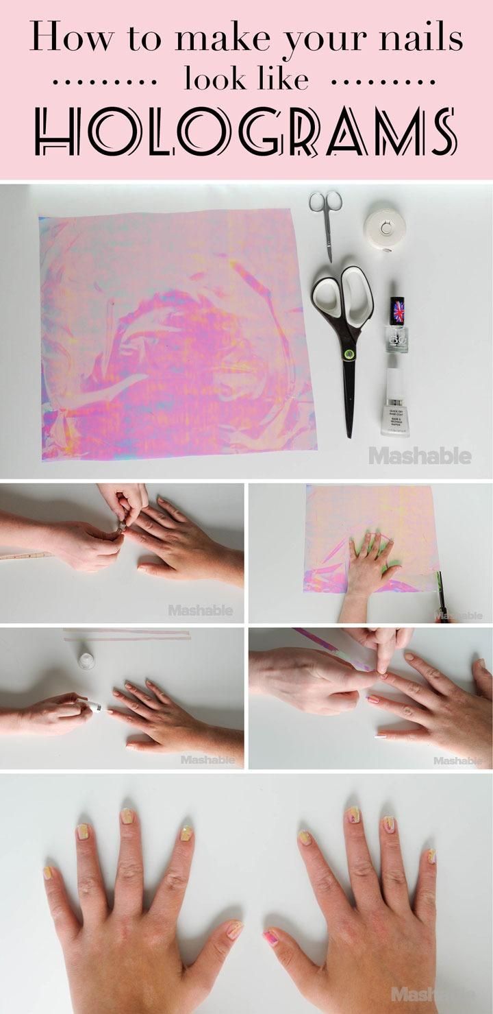 How to make your fingernails look like holograms | Holographic nails ...