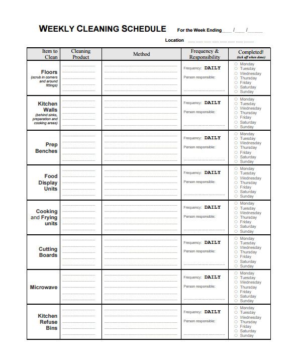 Weekly Checklist Template Images - Template Design Ideas