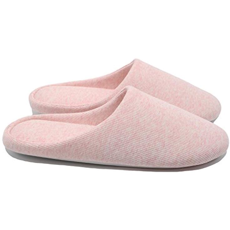 ofoot Womens House Washable Cotton Memory Foam Slippers Indoor Slip On ...