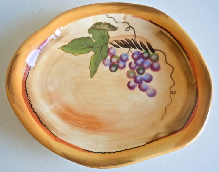 Clay Art Rustic Vines Drip Plate Bowl Clay Art Rustic Vines Drip Plate Bowl