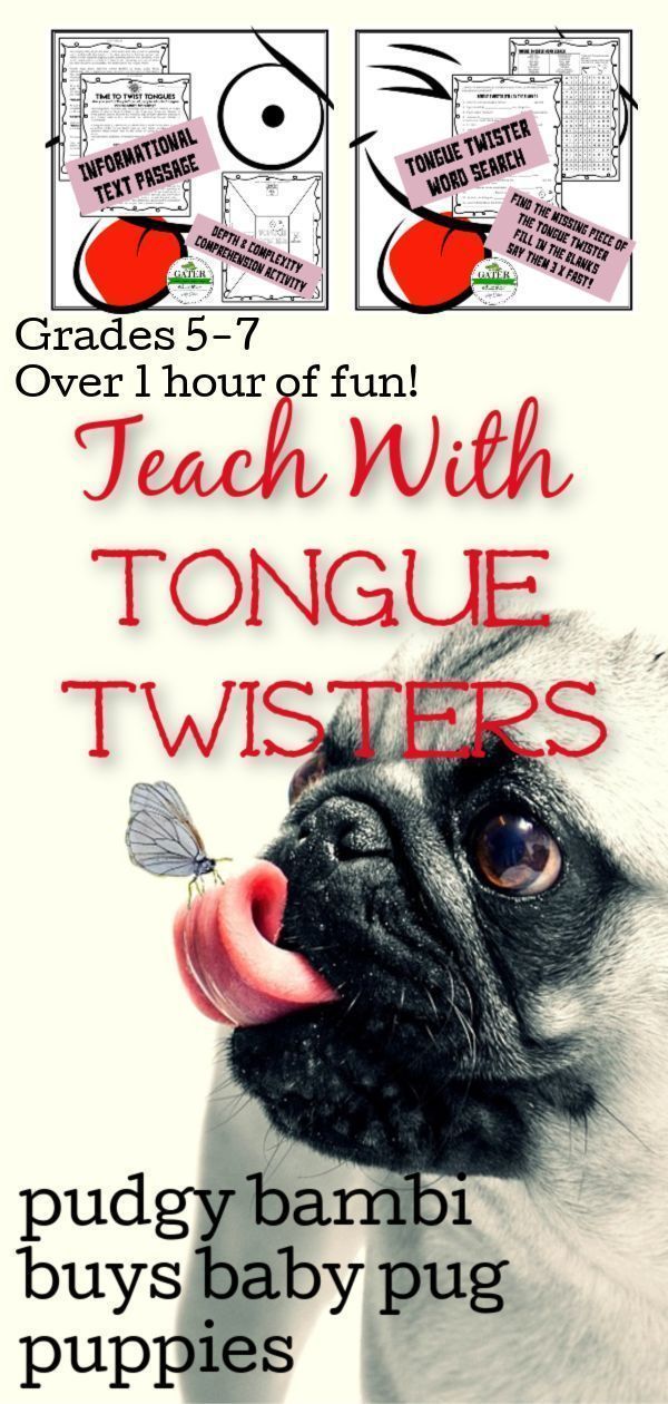 Fluency Activities Tongue Twisters