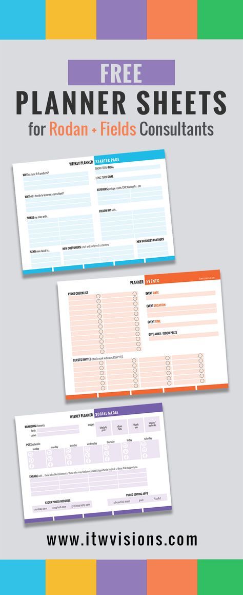 Rodan and Fields Business Checklist and Planner Sheets, Calendar, Organizer, free download, organize, grow your business, build a team, gain new business partners, direct sales, marketing for direct sales, marketing materials for direct sales consultants, template, templates, planner, planning, how to stay organized and grow your business.