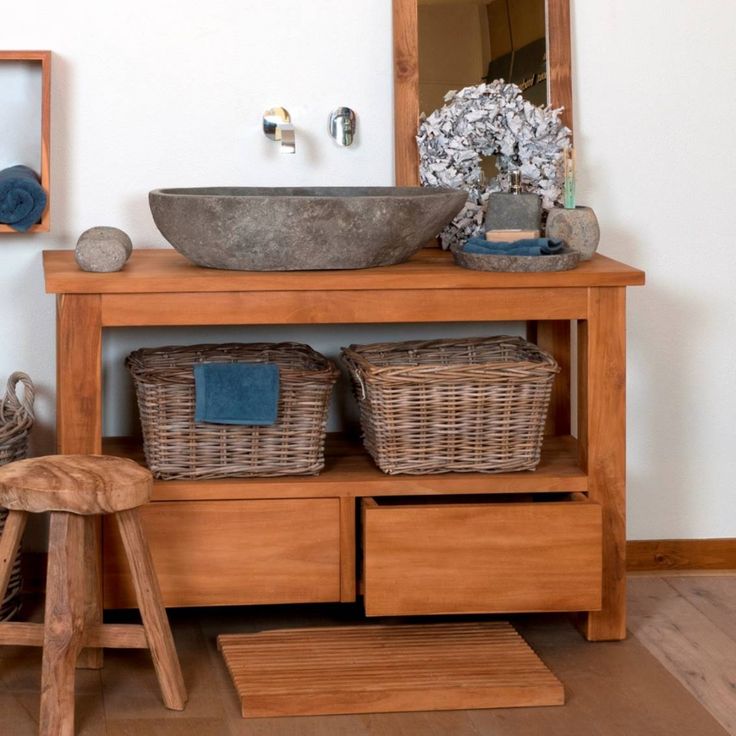 Wastafelmeubel - Teak and Living #badkamerinspiratie # ...