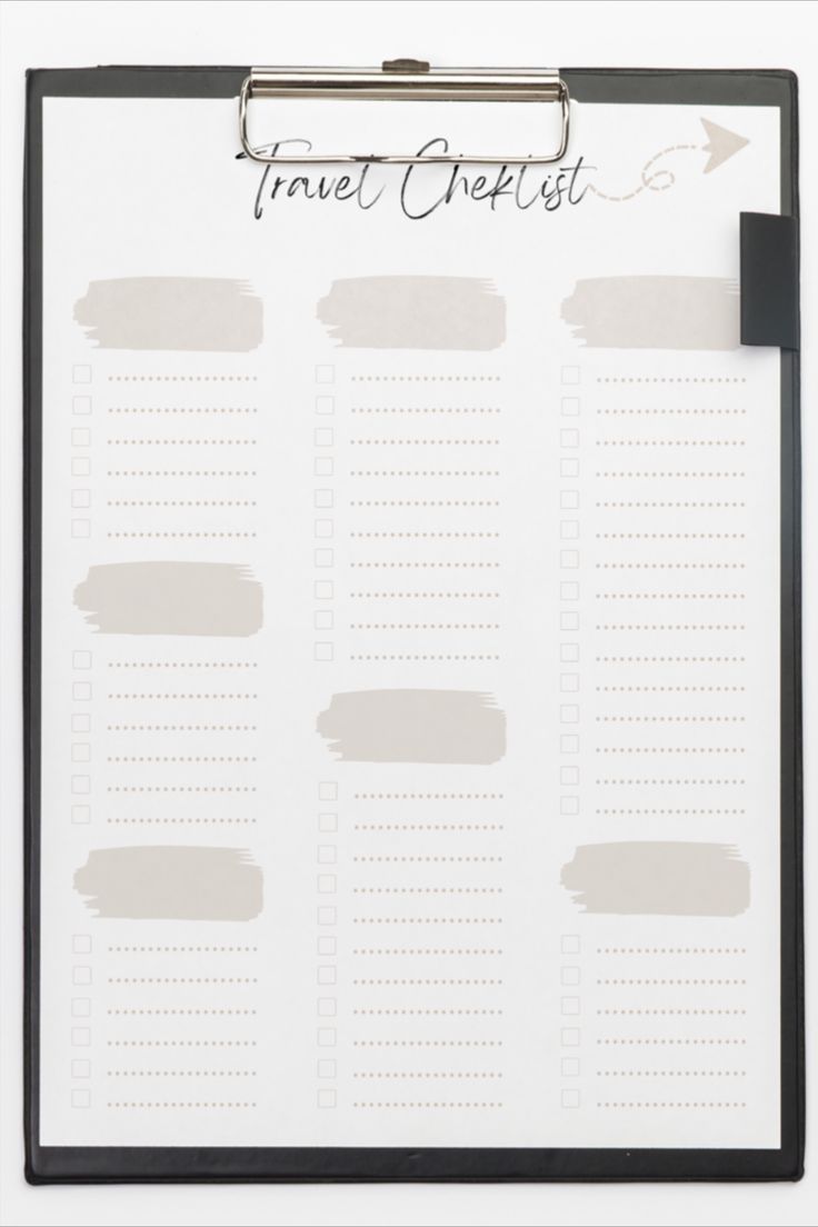 Printable Travel Checklist Travel Vacation Planner Printable Printable Travel Checklist Travel Vacation Planner Printable