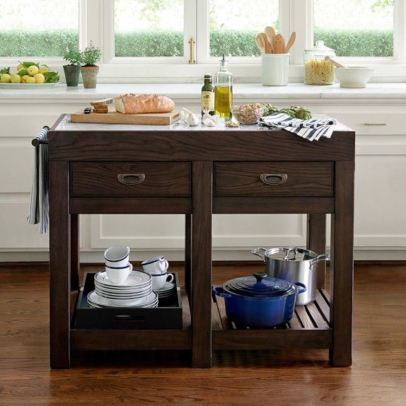 Thatcher Kitchen Double Island Marble Top Inspirations Furniture Kitchen Furniture, Williams Sonoma Kitchen Island Marble Top