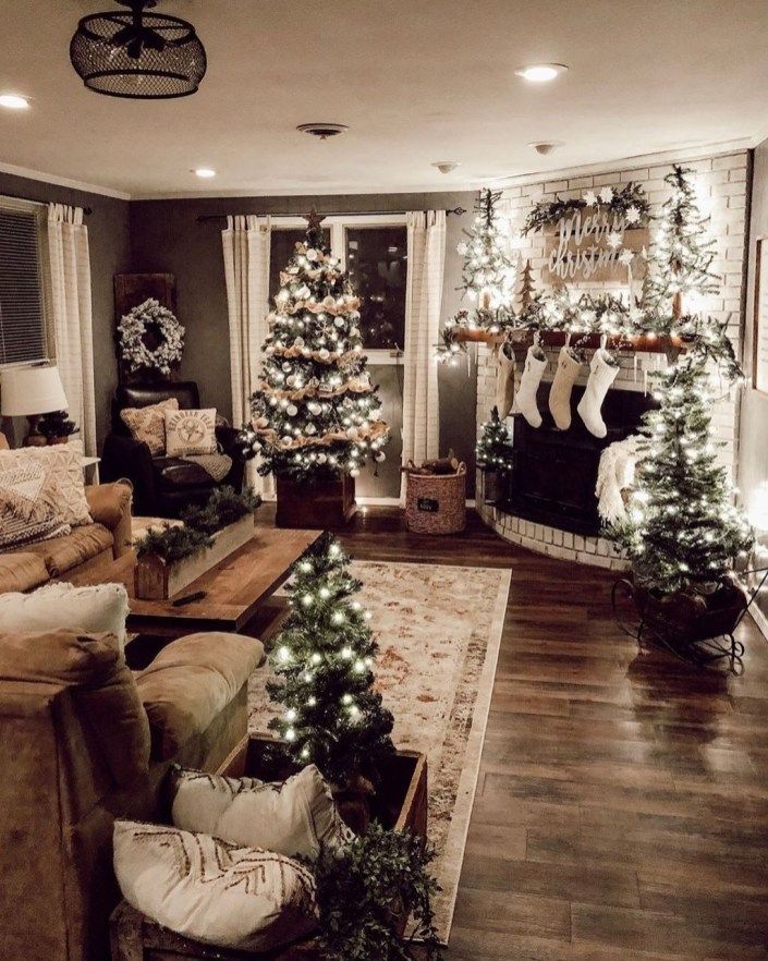 Newest Christmas Decorating Ideas That Will Spark Your Creativity 14 Christmas Decorations Living Room Christmas Apartment Farmhouse Christmas Decor