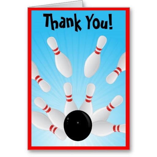 20 best Bowling Thank You Cards images on Pinterest Appreciation - bowling invitation template 20 best Bowling Thank You Cards images on Pinterest Appreciation - bowling invitation template