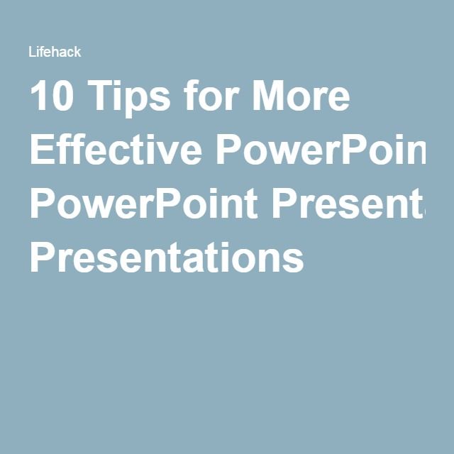 Powerpoint presentations tips