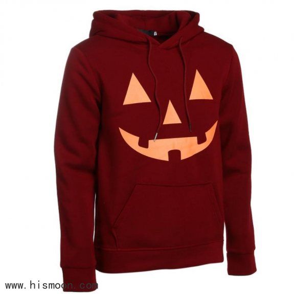 Men Hoody Halloween Demon Printed Big-pocket Original Pullover