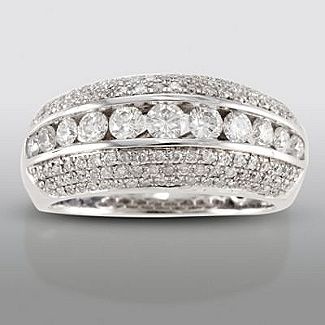 david tutera 1 cttw certified diamond anniversary band in 10k white gold - David Tutera Wedding Rings david tutera 1 cttw certified diamond anniversary band in 10k white gold - David Tutera Wedding Rings