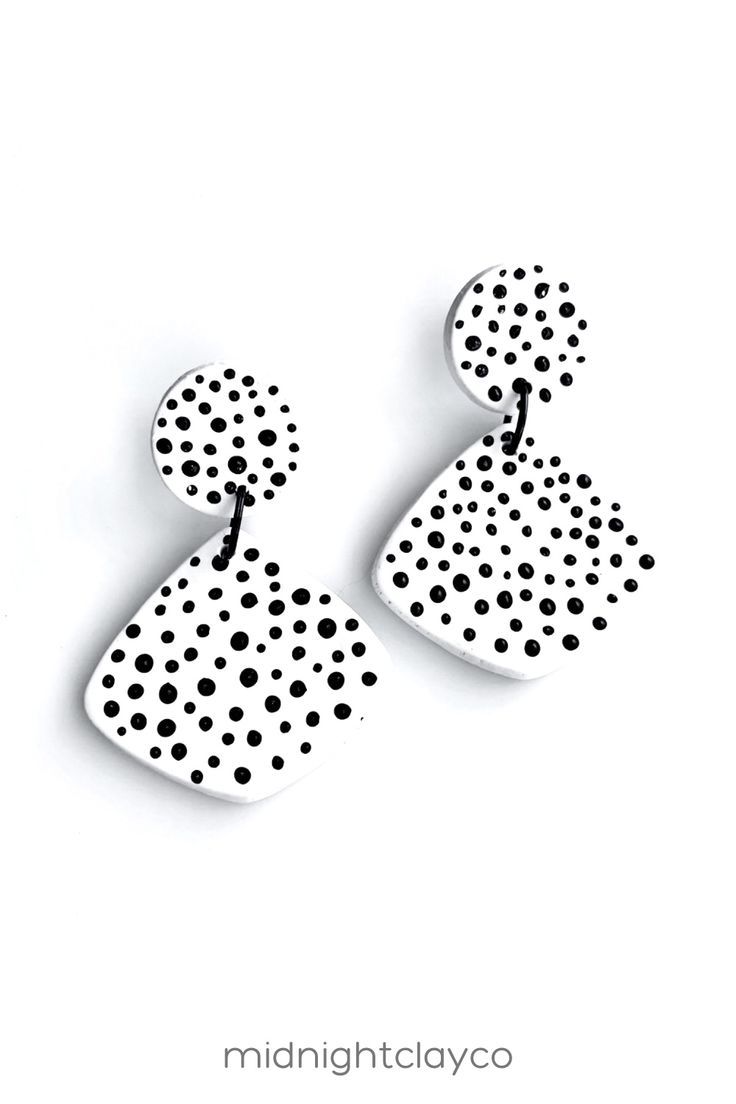 Black and White Earrings
