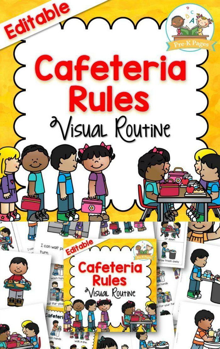 Cafeteria Visual Routine With Images Pre K Pages Homeschool