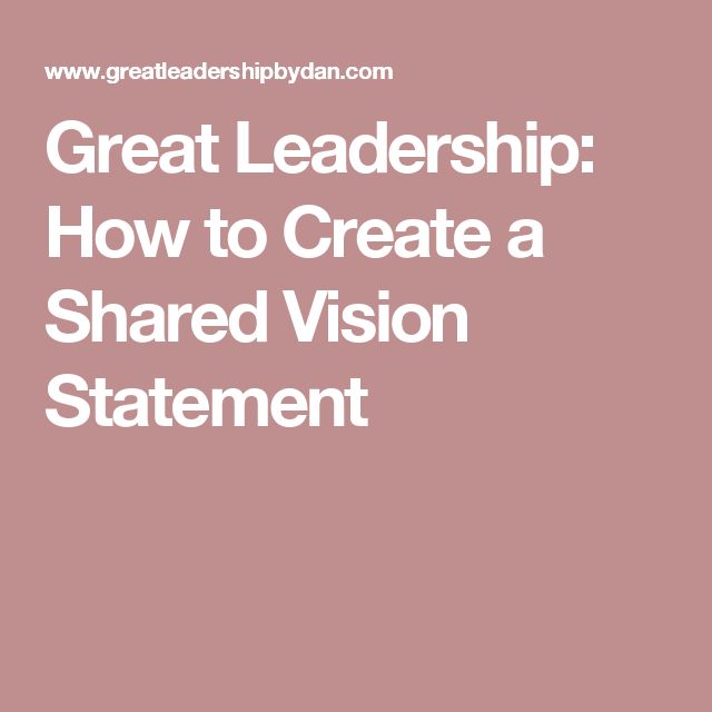 my vision statement sample