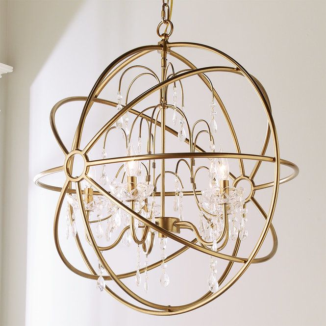 Crystal And Metal Orb Chandelier Bronze Crystal And Metal Orb Chandelier, Shades Of Light Crystal And Metal Orb Chandelier