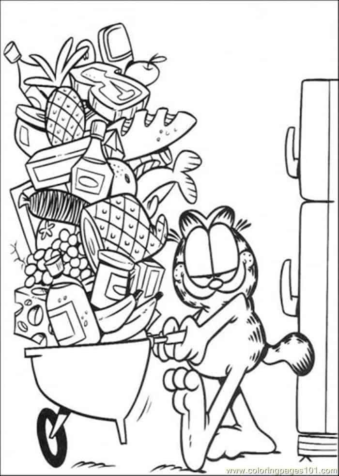 Garfield Coloring Pages 11 Food Coloring Pages Cartoon Coloring Pages Disney Coloring Pages