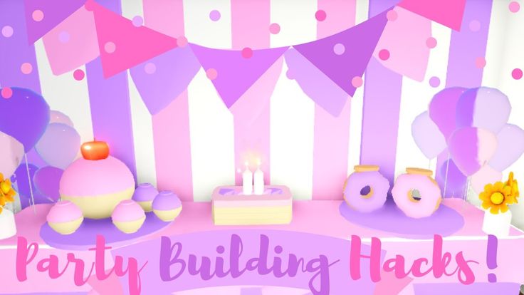 PARTY Building Hacks! Birthday Cake & Cupcakes! FOOD Hacks (Adopt Me
