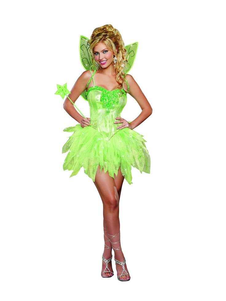 dreamgirl womens sexy and sparkly tink absinthe costume fairy licious green - Green Fairy Halloween Costume dreamgirl womens sexy and sparkly tink absinthe costume fairy licious green - Green Fairy Halloween Costume