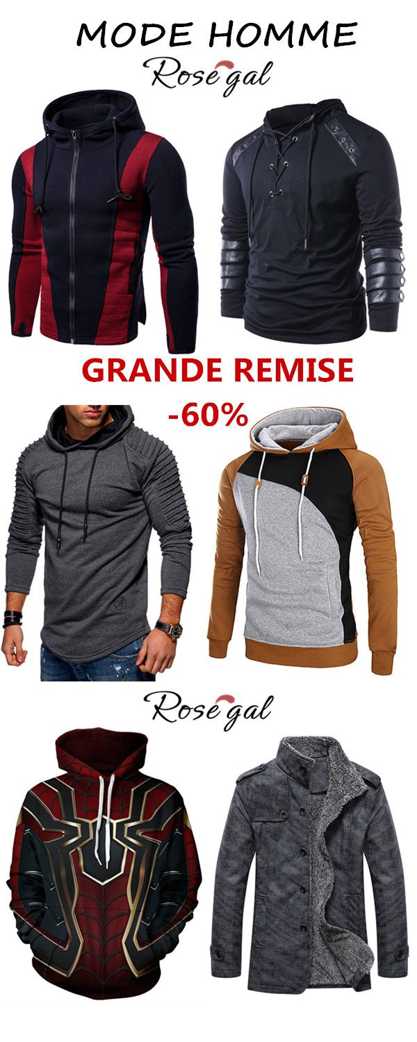 Remise 60% pour les vestes de l'homme #Rosegal #veste #homme Manteau homme & veste homme pas cher mode homme Vêtements