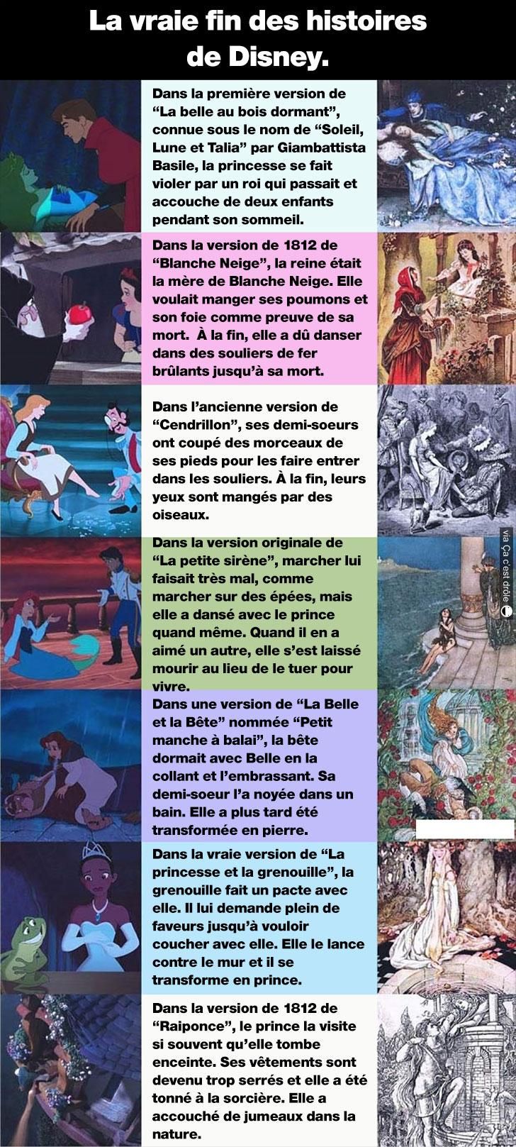 Les vraies fin des histoires de Disney sont beaucoup moins cutes