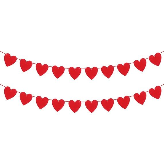Red No DIY Required KatchOn Happy Valentines Day Banner with Heart Garland Great Valentines Day Banner for Valentines Decorations Red No DIY Required KatchOn Happy Valentines Day Banner with Heart Garland Great Valentines Day Banner for Valentines Decorations
