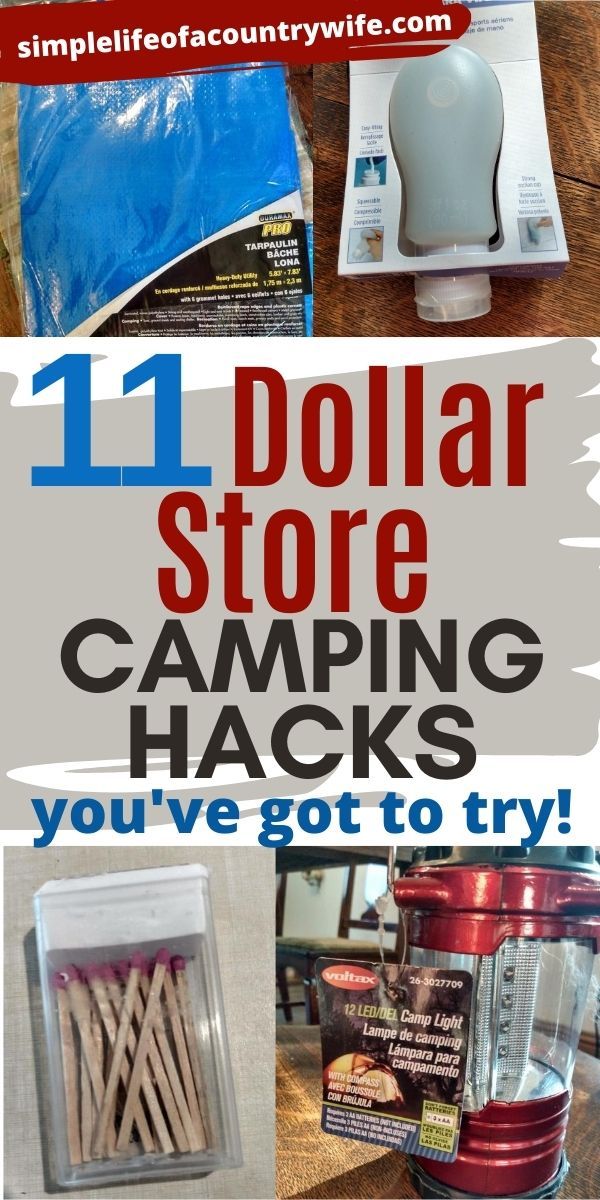 11 Dollar Store Camping Hacks Diy camping, Camping hacks