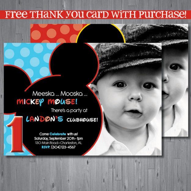 create your own mickey mouse invitations