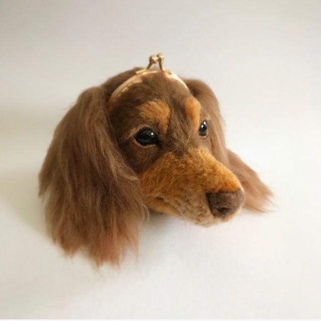 羊毛フェルト がま口 〜ミニチュアダックス〜 | Felt animals, Dogs 神奈川激安 羊毛フェルト フレンチブルドッグ&ミニチュアダックス おもちゃ/人形