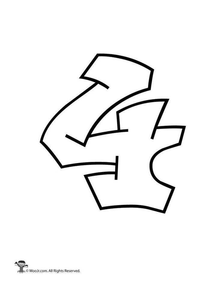 graffiti number 4 woo jr kids activities graffiti numbers