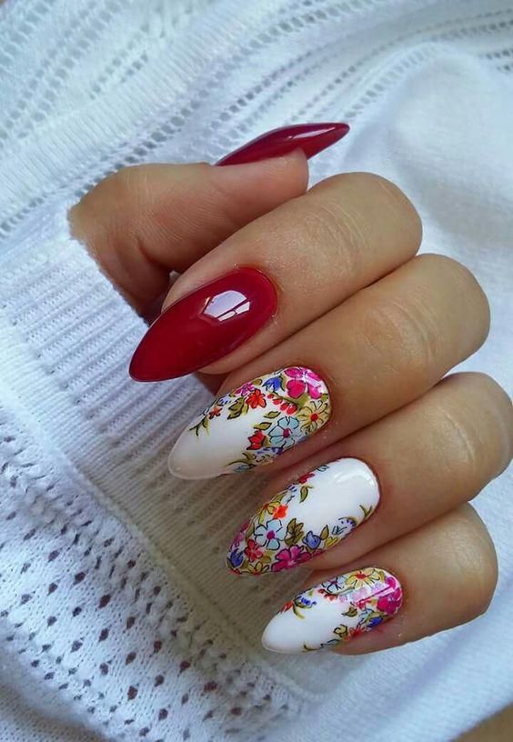 35 Cool Tropical Leaves Nails Designs în 2019 Unghii