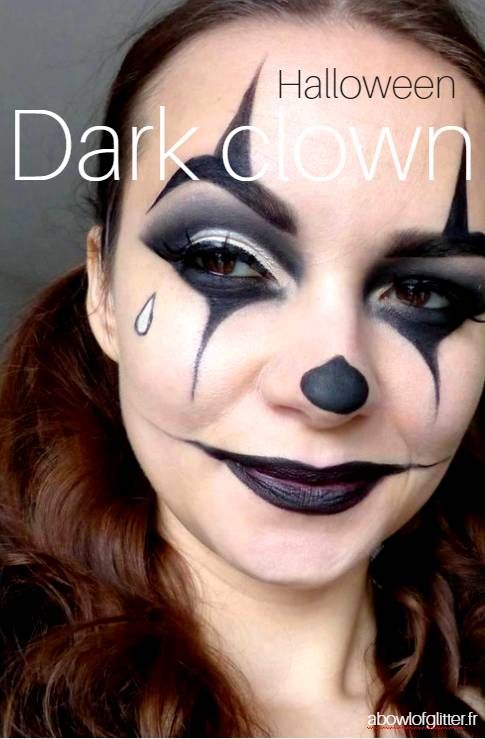 Maquillage halloween facile femme clown Maquillage clown halloween facile
