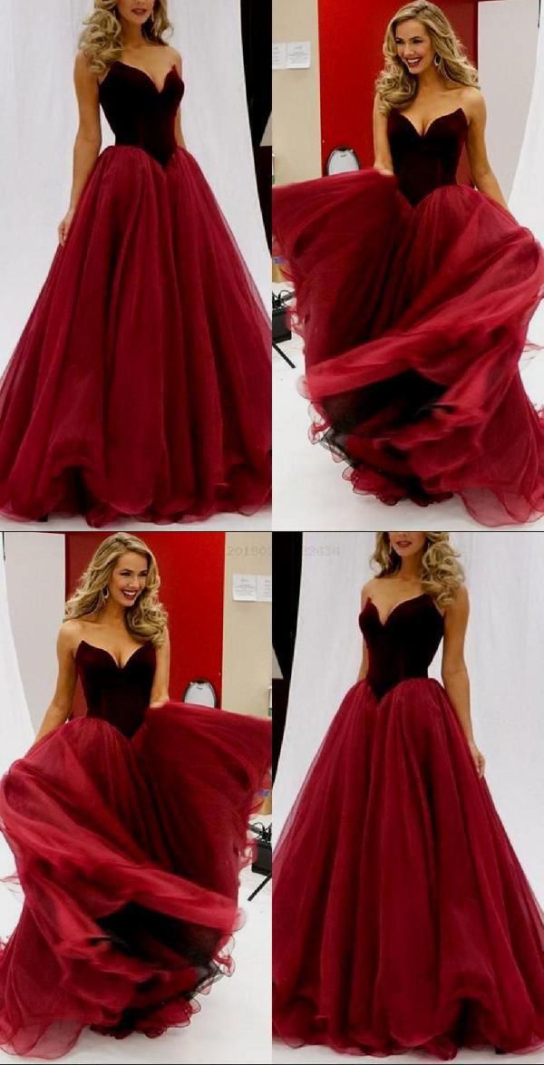 Awesome Discount Fetching Burgundy Prom Dress, Long Prom Dress, 2019 Prom Dress Burgundy…