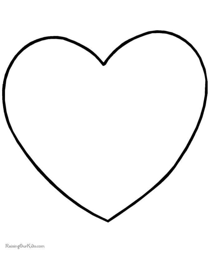 Preschool Valentine Day Coloring Pages 002 Shape coloring pages