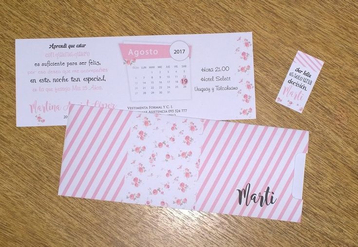 Best 23 Invitaciones De 15 Años Ideas On Pinterest Decorated Invitacion Con Sobre Calendario