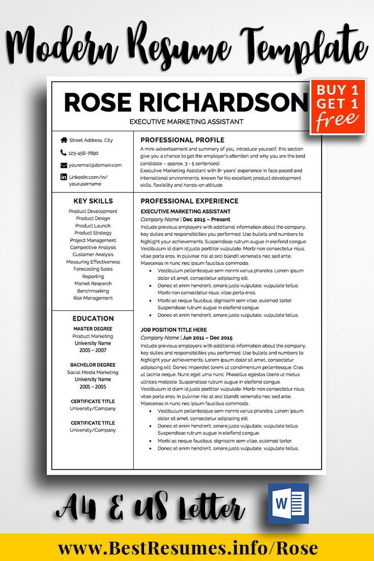 resume template rose richardson